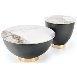 Masa pentru reviste Halmar Cecilia (White Marble/Grey/Gold) Thumb