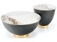 Masa pentru reviste Halmar Cecilia (White Marble/Grey/Gold)