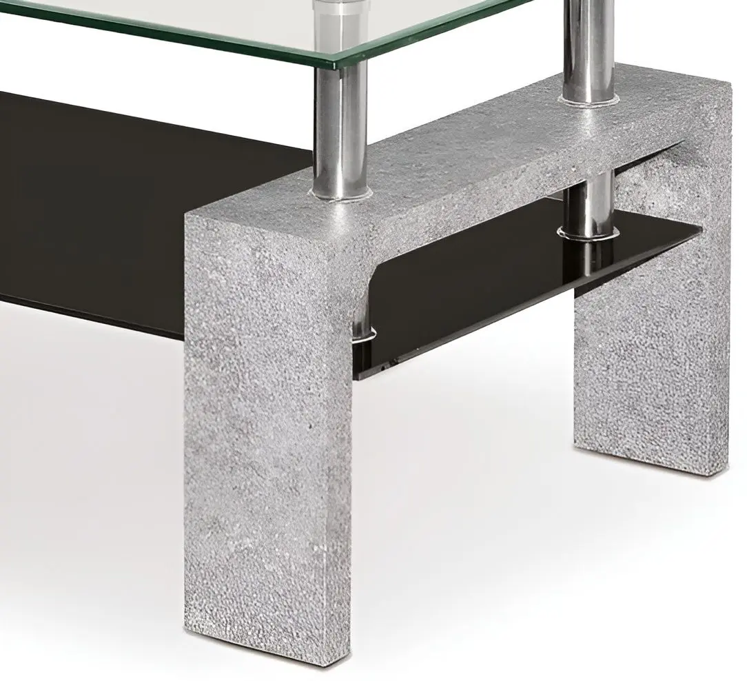 Masa pentru reviste Halmar Diana Intro (Concrete/Transparent)