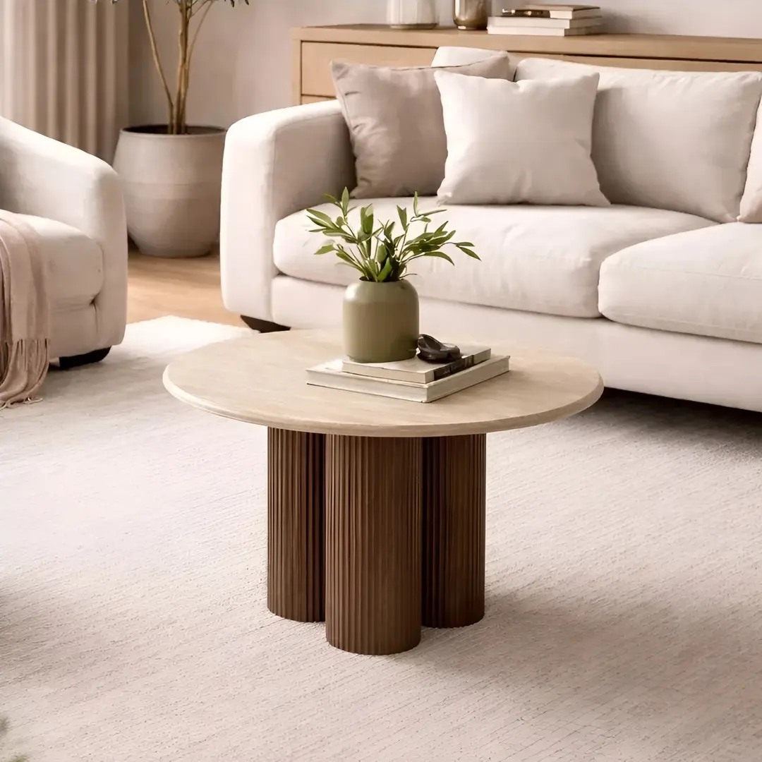 Masa pentru reviste Halmar Dorotea (Travertine/Walnut)