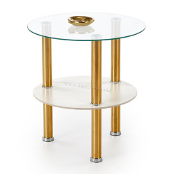 Журнальный столик Halmar Ducat S (White Marble/Gold)