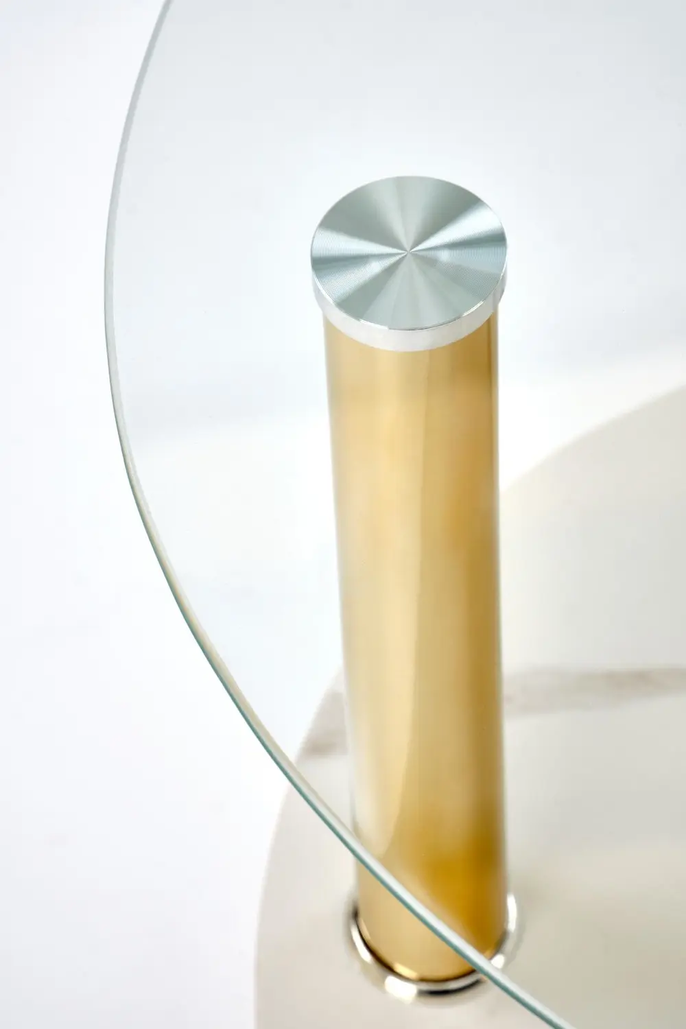 Журнальный столик Halmar Ducat S (White Marble/Gold)