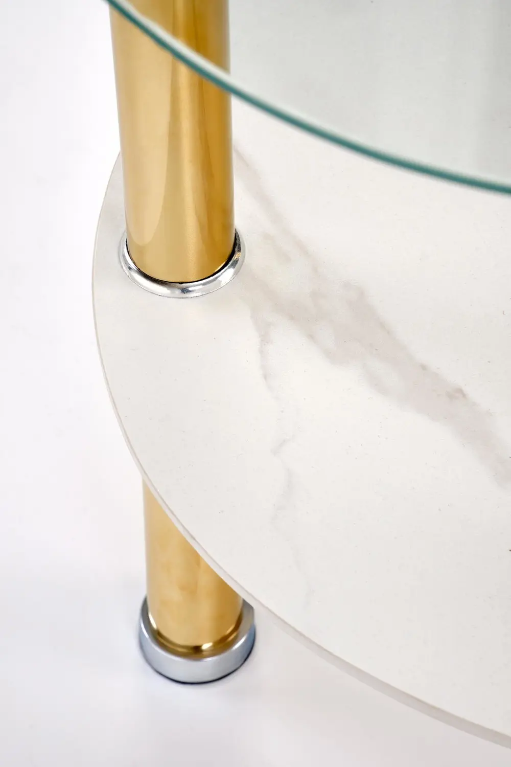 Журнальный столик Halmar Ducat S (White Marble/Gold)