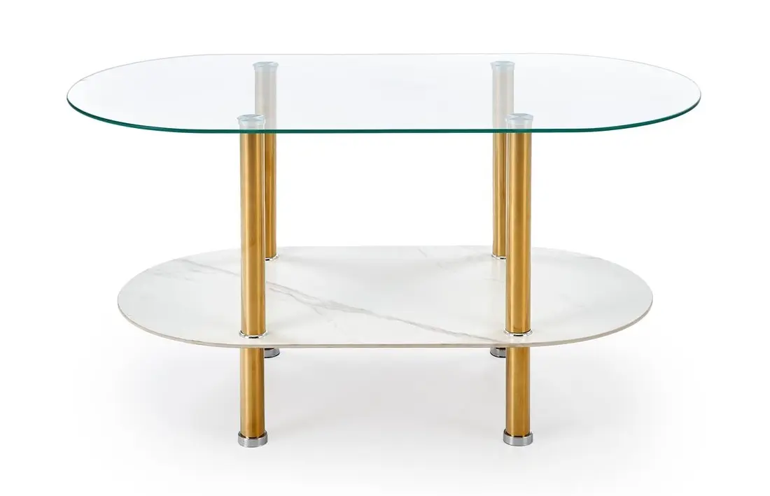 Журнальный столик Halmar Ducat (White Marble/Gold)
