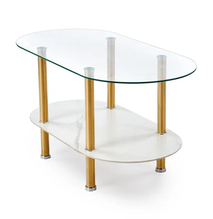 Журнальный столик Halmar Ducat (White Marble/Gold)