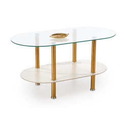 Журнальный столик Halmar Ducat (White Marble/Gold)