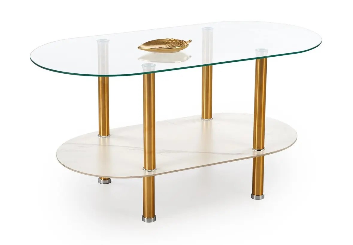 Журнальный столик Halmar Ducat (White Marble/Gold)