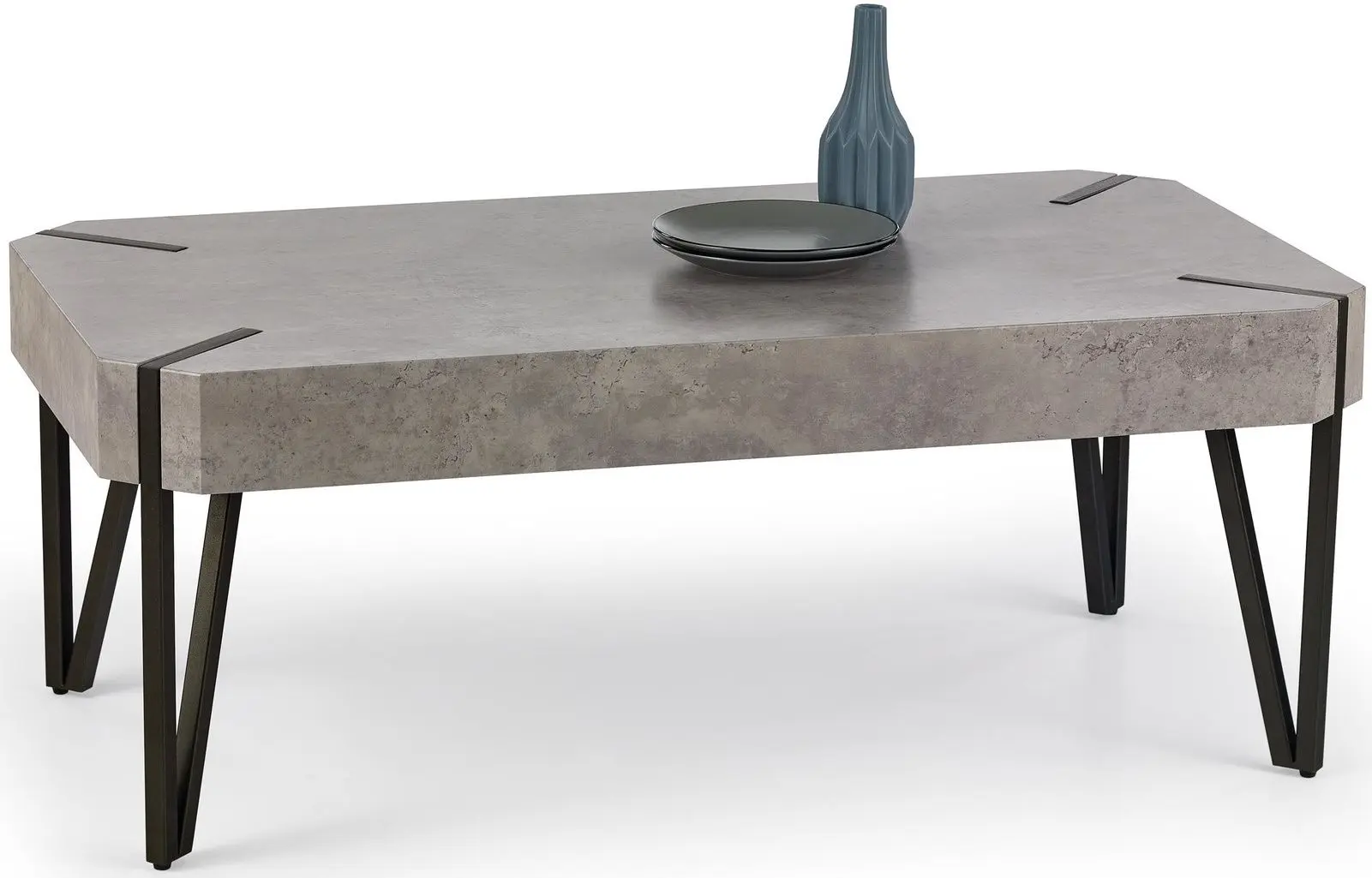 Masa pentru reviste Halmar Emily (Concrete/Black)