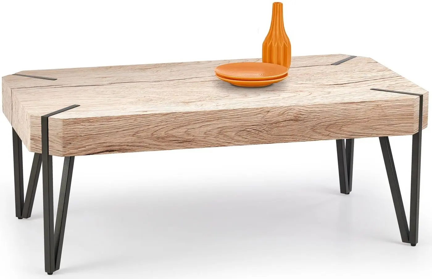 Masa pentru reviste Halmar Emily (San Remo Oak/Black) - 3