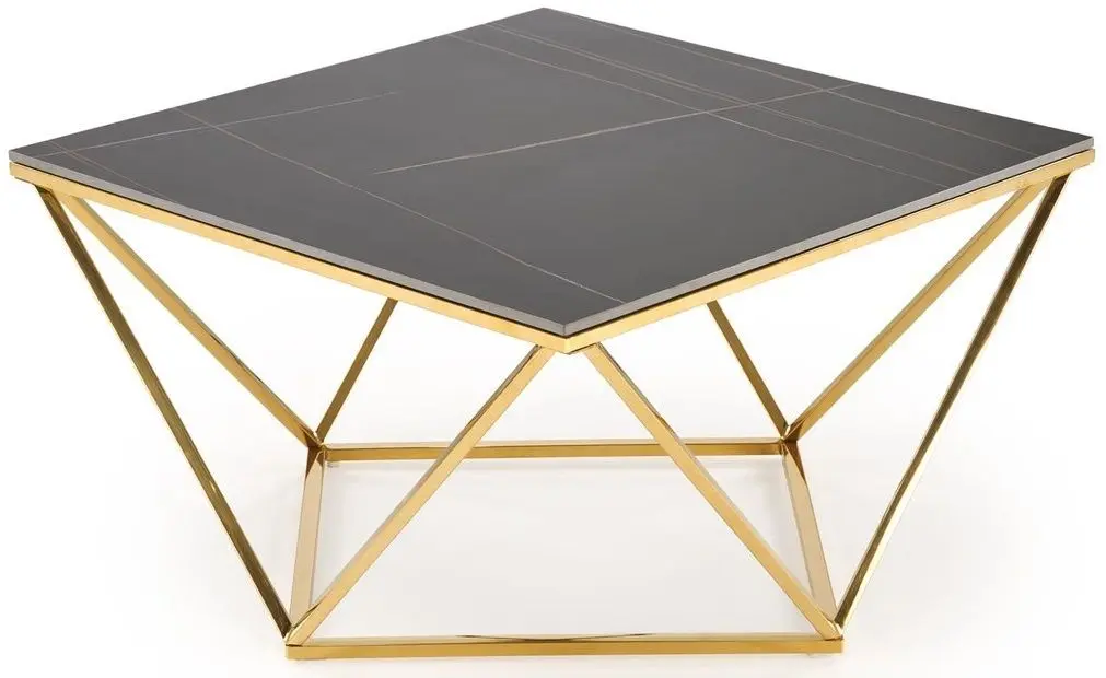 Masa pentru reviste Halmar Felicia (Black Marble/Gold)