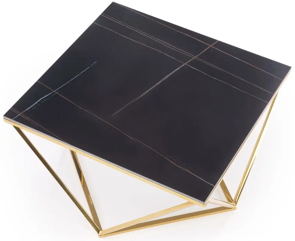 Masa pentru reviste Halmar Felicia (Black Marble/Gold)