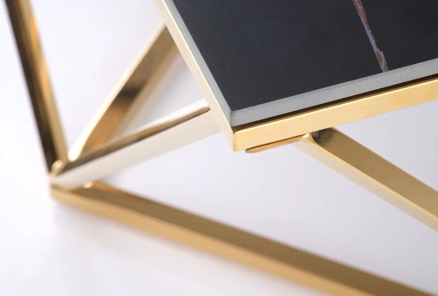 Masa pentru reviste Halmar Felicia (Black Marble/Gold)