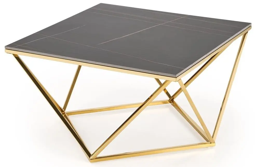 Masa pentru reviste Halmar Felicia (Black Marble/Gold)