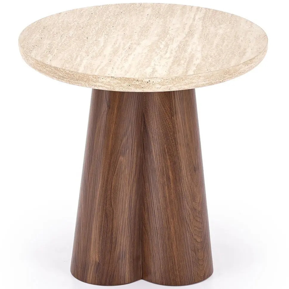Masuta cafea Halmar Frida S (Travertine/Walnut) - 3