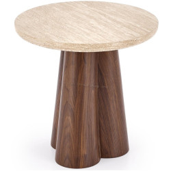 Masuta cafea Halmar Frida S (Travertine/Walnut)