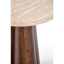 Masuta cafea Halmar Frida S (Travertine/Walnut) Thumb