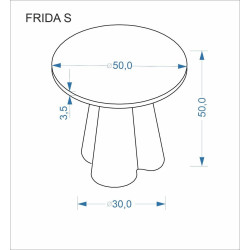 Masuta cafea Halmar Frida S (Travertine/Walnut) Thumb