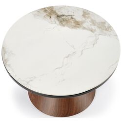 Masa pentru reviste Halmar Genesis (White Marble/Walnut/Gold) Thumb