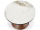 Masa pentru reviste Halmar Genesis (White Marble/Walnut/Gold)