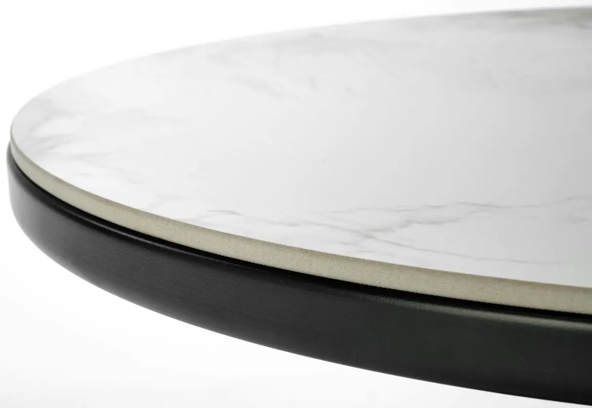 Masa pentru reviste Halmar Genesis (White Marble/Walnut/Gold)