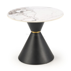 Masa pentru reviste Halmar Goretti S (White Marble/Black)