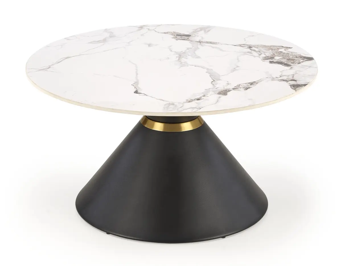 Masa pentru reviste Halmar Goretti (White Marble/Black)