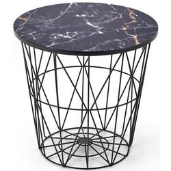 Masa pentru reviste Halmar Harissa B (Black/Black Marble) Thumb