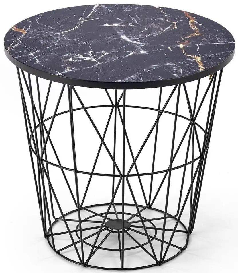 Masa pentru reviste Halmar Harissa B (Black/Black Marble)