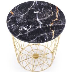Masa pentru reviste Halmar Harissa G (Gold/Black Marble) Thumb