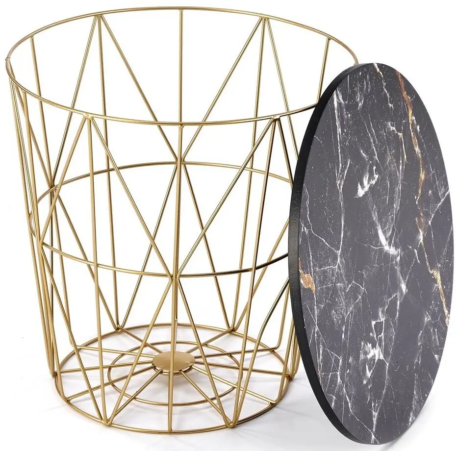 Masa pentru reviste Halmar Harissa G (Gold/Black Marble)