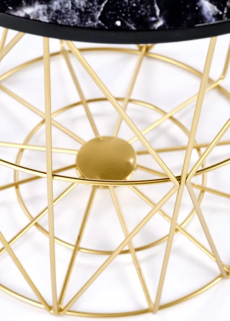 Masa pentru reviste Halmar Harissa G (Gold/Black Marble)