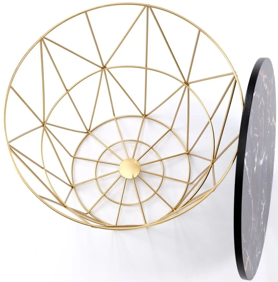 Masa pentru reviste Halmar Harissa G (Gold/Black Marble)