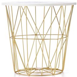 Masa pentru reviste Halmar Harissa G (Gold/White Marble) Thumb