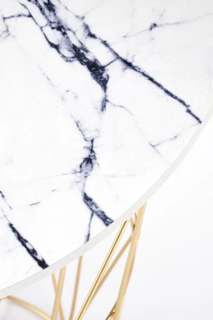 Masa pentru reviste Halmar Harissa G (Gold/White Marble)