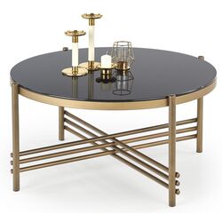 Masa pentru reviste Halmar Ismena (Black/Gold) Thumb
