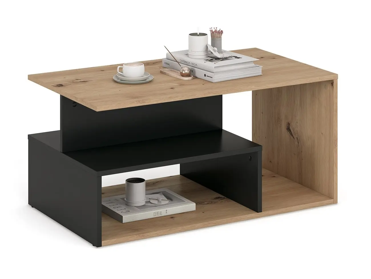 Журнальный столик Halmar Iva (Artisan Oak/Black)