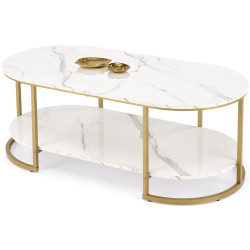 Masa pentru reviste Halmar Kalua (White Marble/Gold) Thumb