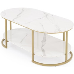 Masa pentru reviste Halmar Kalua (White Marble/Gold) Thumb