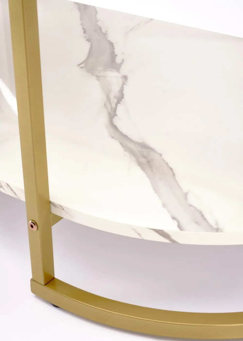 Masa pentru reviste Halmar Kalua (White Marble/Gold) - 5