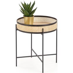 Masa pentru reviste Halmar Lanipa (Black/Natural Rattan) Thumb