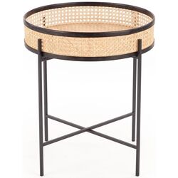 Masa pentru reviste Halmar Lanipa (Black/Natural Rattan) Thumb