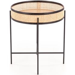 Masa pentru reviste Halmar Lanipa (Black/Natural Rattan) Thumb