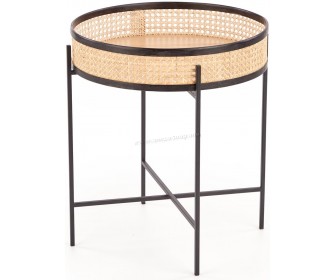 Masa pentru reviste Halmar Lanipa (Black/Natural Rattan)