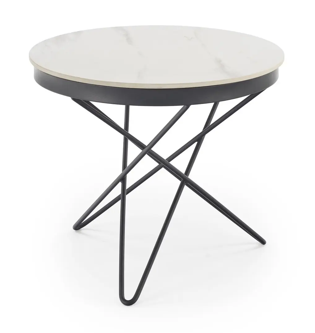 Masa pentru reviste Halmar Leila 2 (White Marble/Black)