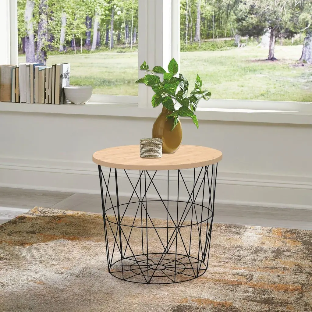 Журнальный столик Halmar Mariffa (Natural/Black)