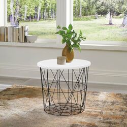 Masa pentru reviste Halmar Mariffa (White/Black)