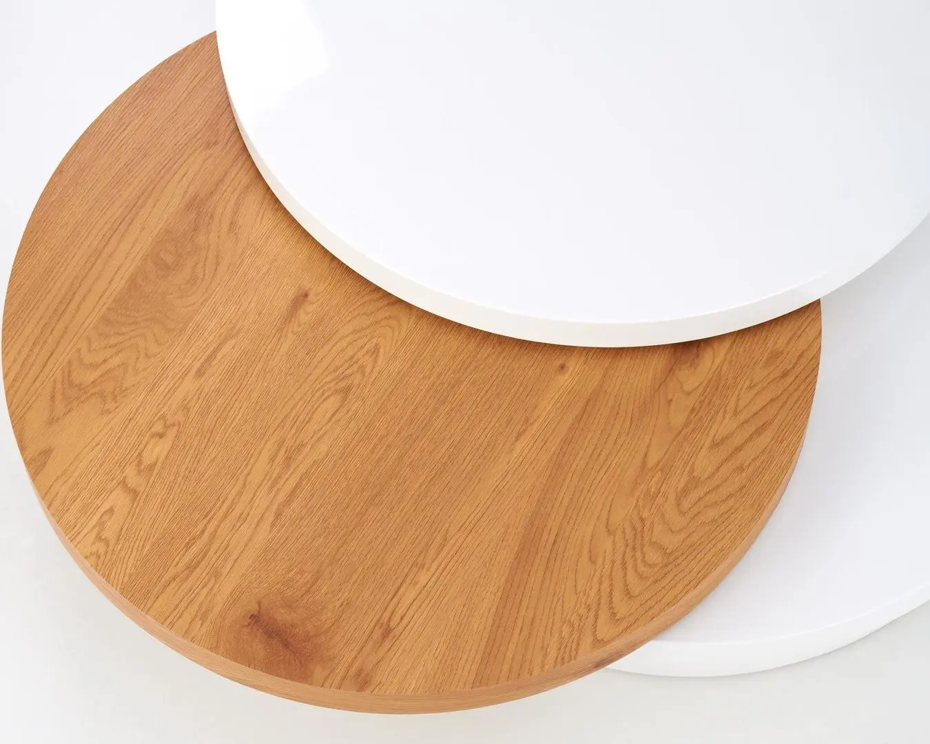 Masa pentru reviste Halmar Michelle (White/Golden Oak)