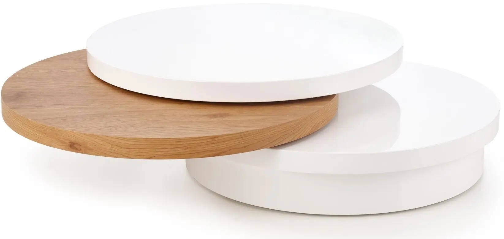 Masa pentru reviste Halmar Michelle (White/Golden Oak)