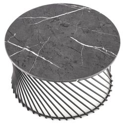 Masa pentru reviste Halmar Minerwa (Gray Marble/Black) Thumb