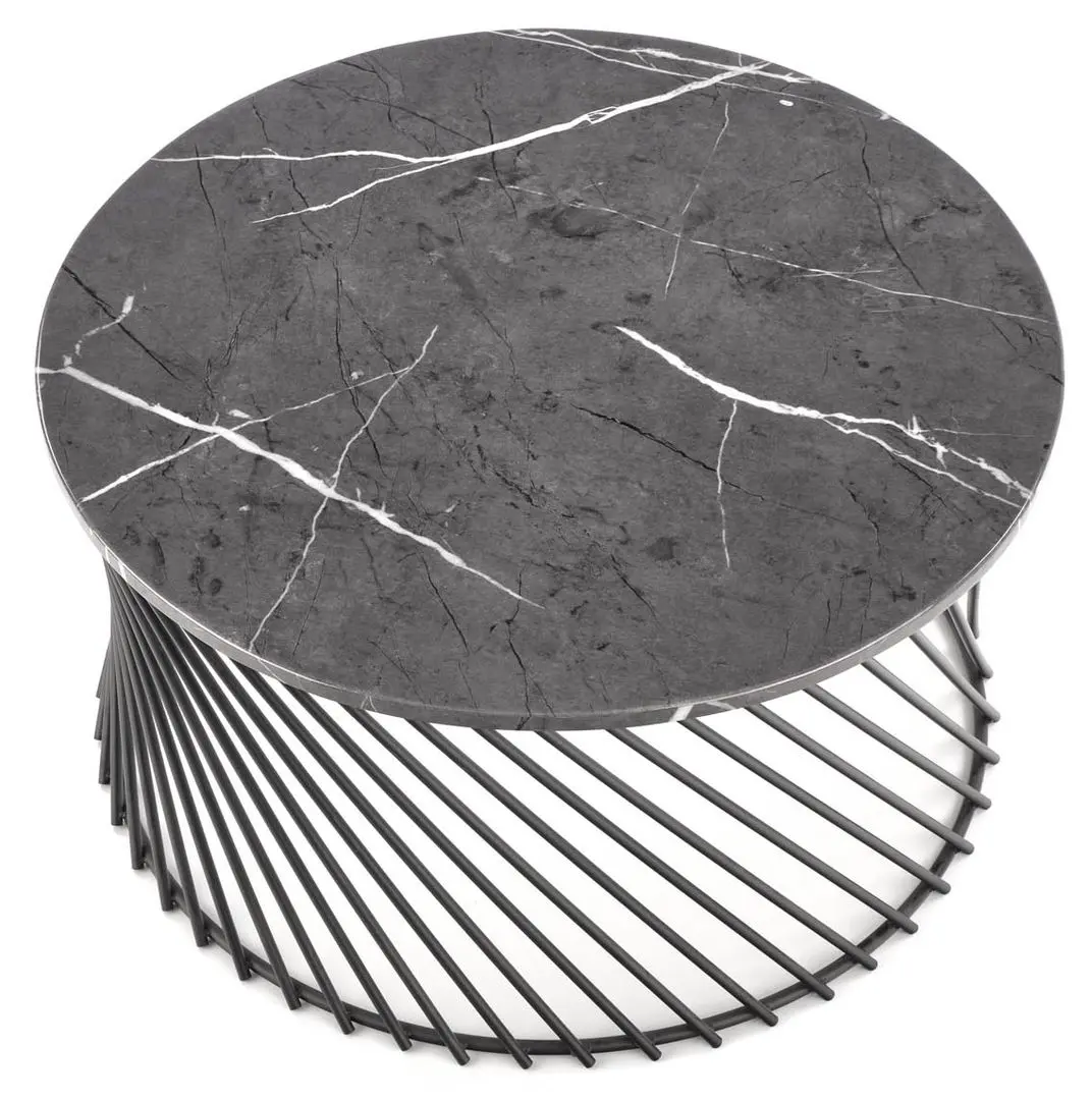 Masa pentru reviste Halmar Minerwa (Gray Marble/Black) - 6